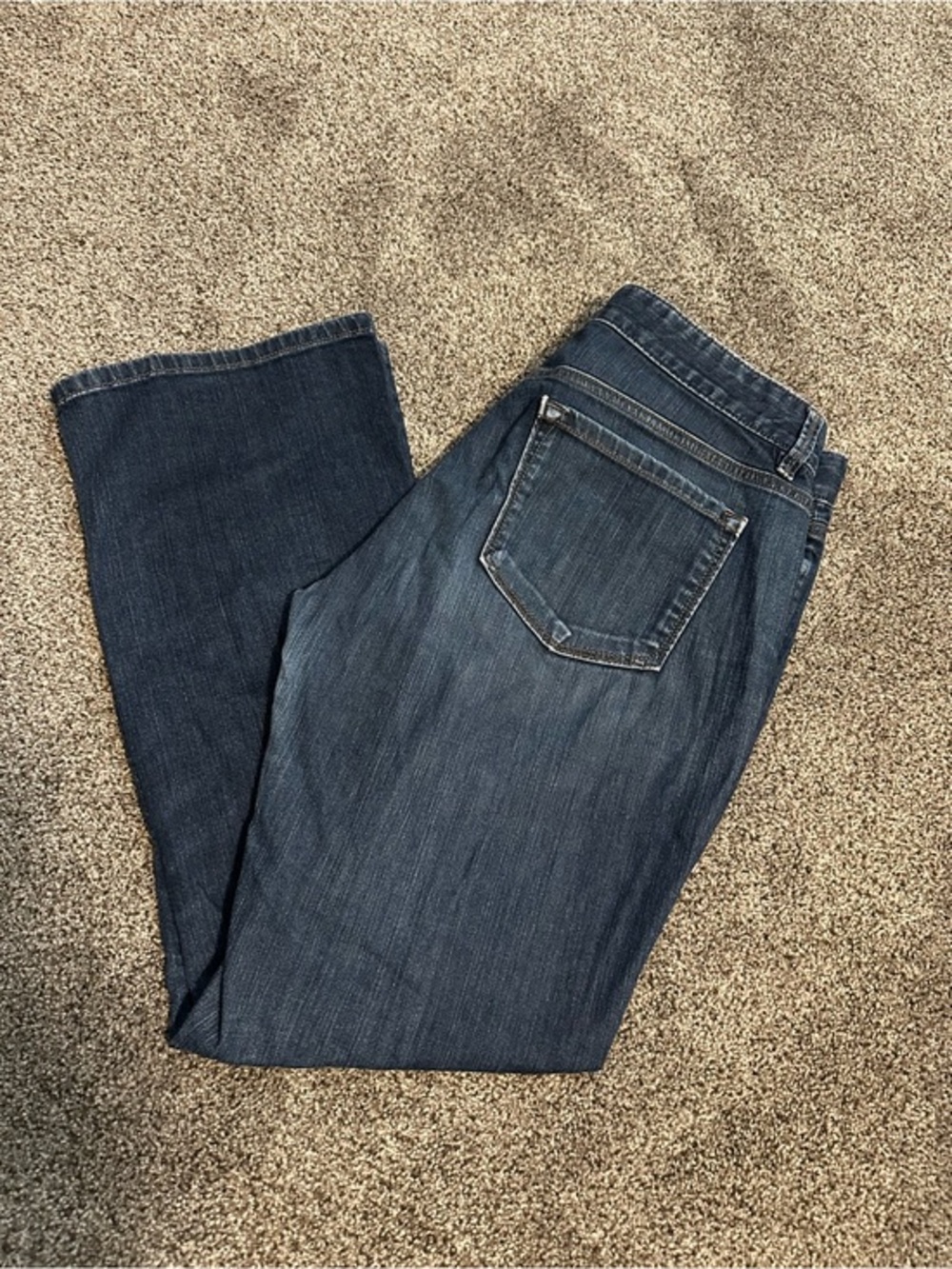 LOFT 10 Curvy Boot Cut Jeans Women’s Dark Wash Stretch Denim Classic Cottagecore